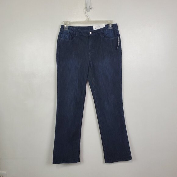 Christopher & Banks Dark Wash Barely Boot Modern Fit Jeans NEW NWT 6 Average - Picture 1 of 15
